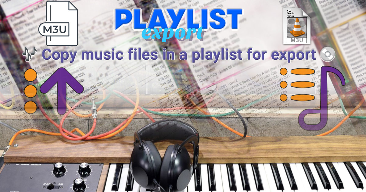 Copy your m3u music playlist to a directory