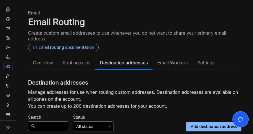 Step10-Email-Destination-Addresses-Page