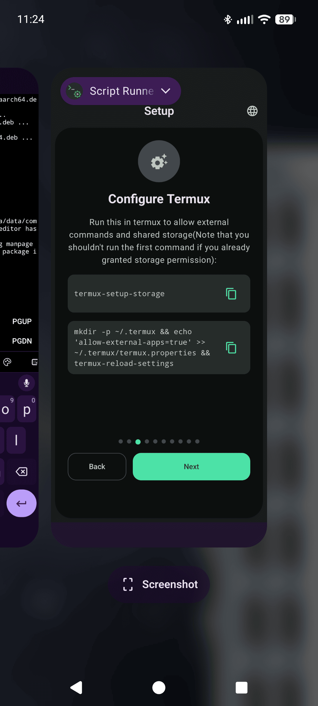 Switch back to Termux