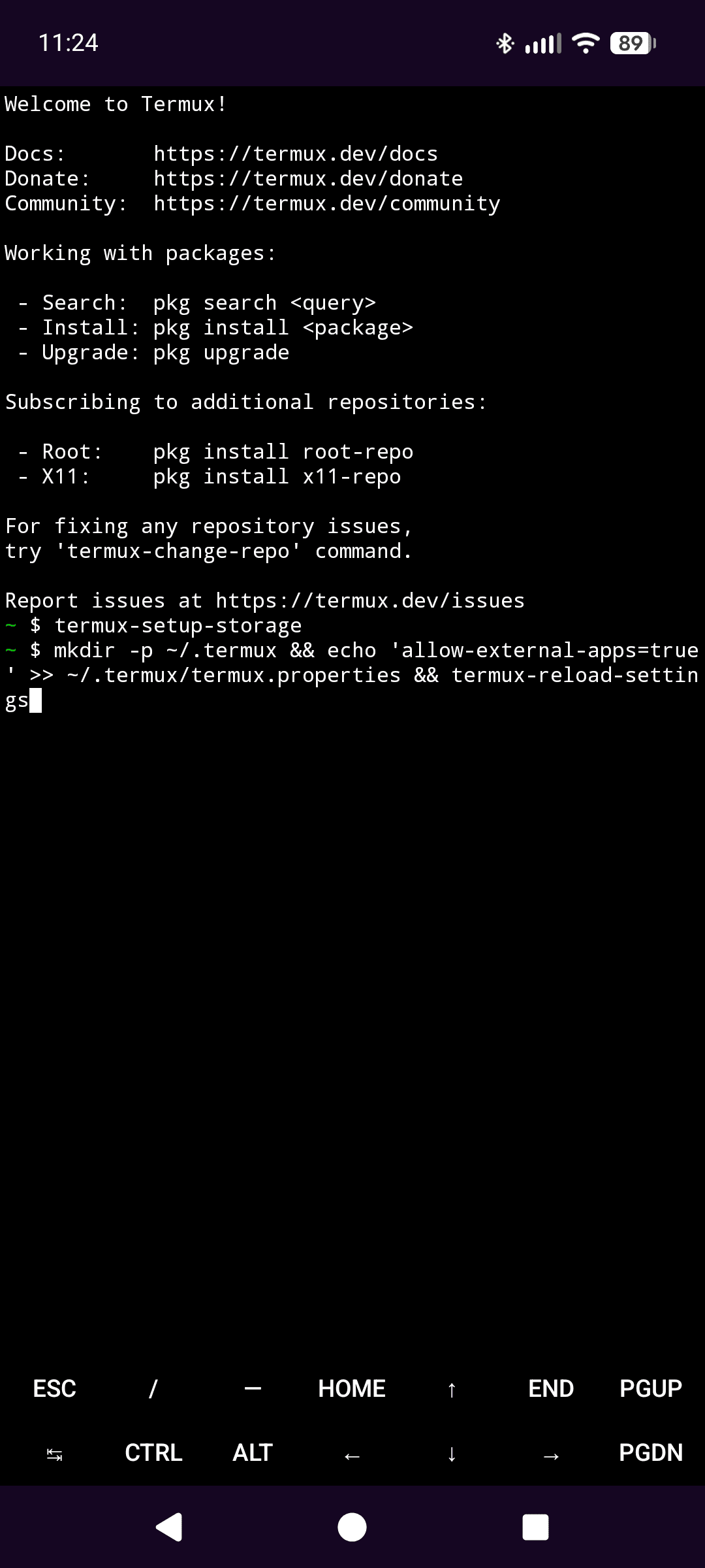 Paste it into Termux