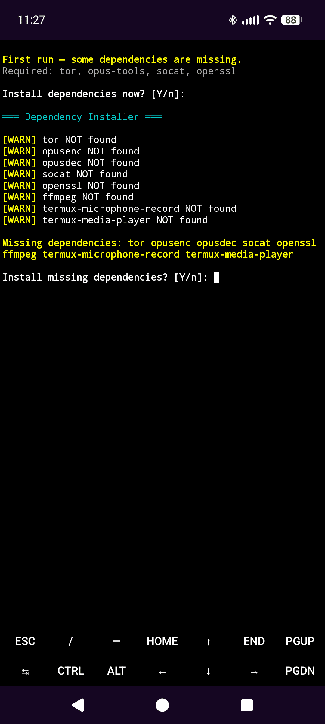 Dependency check