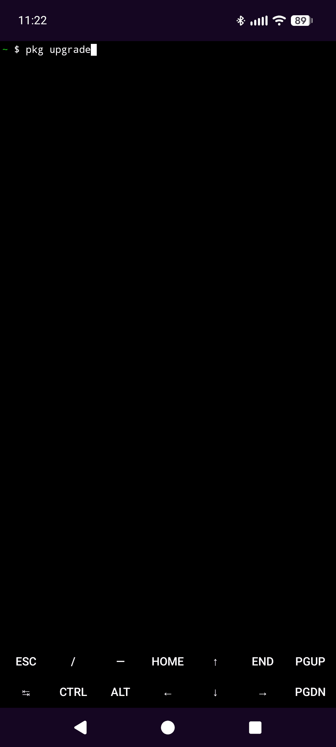 Upgrade Termux packages