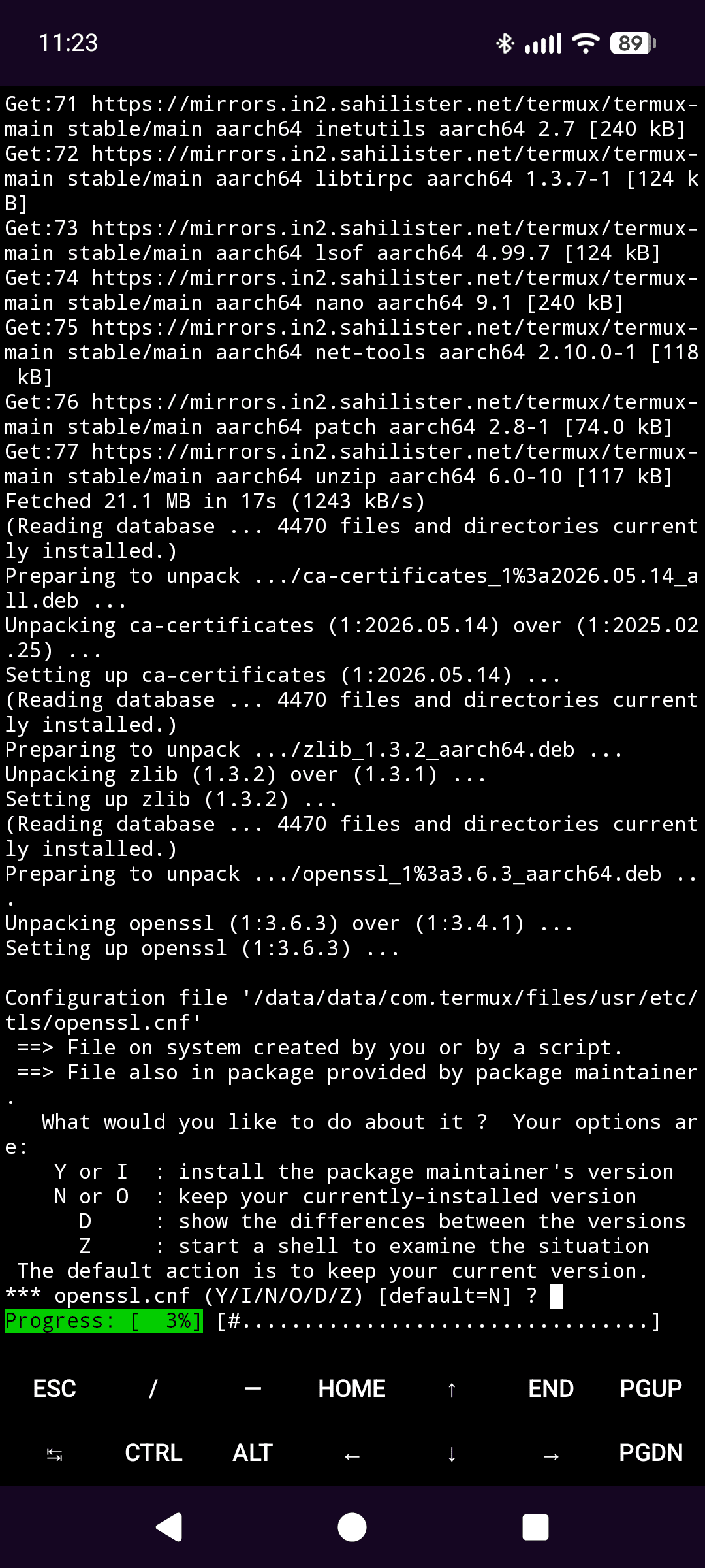 More package update prompts
